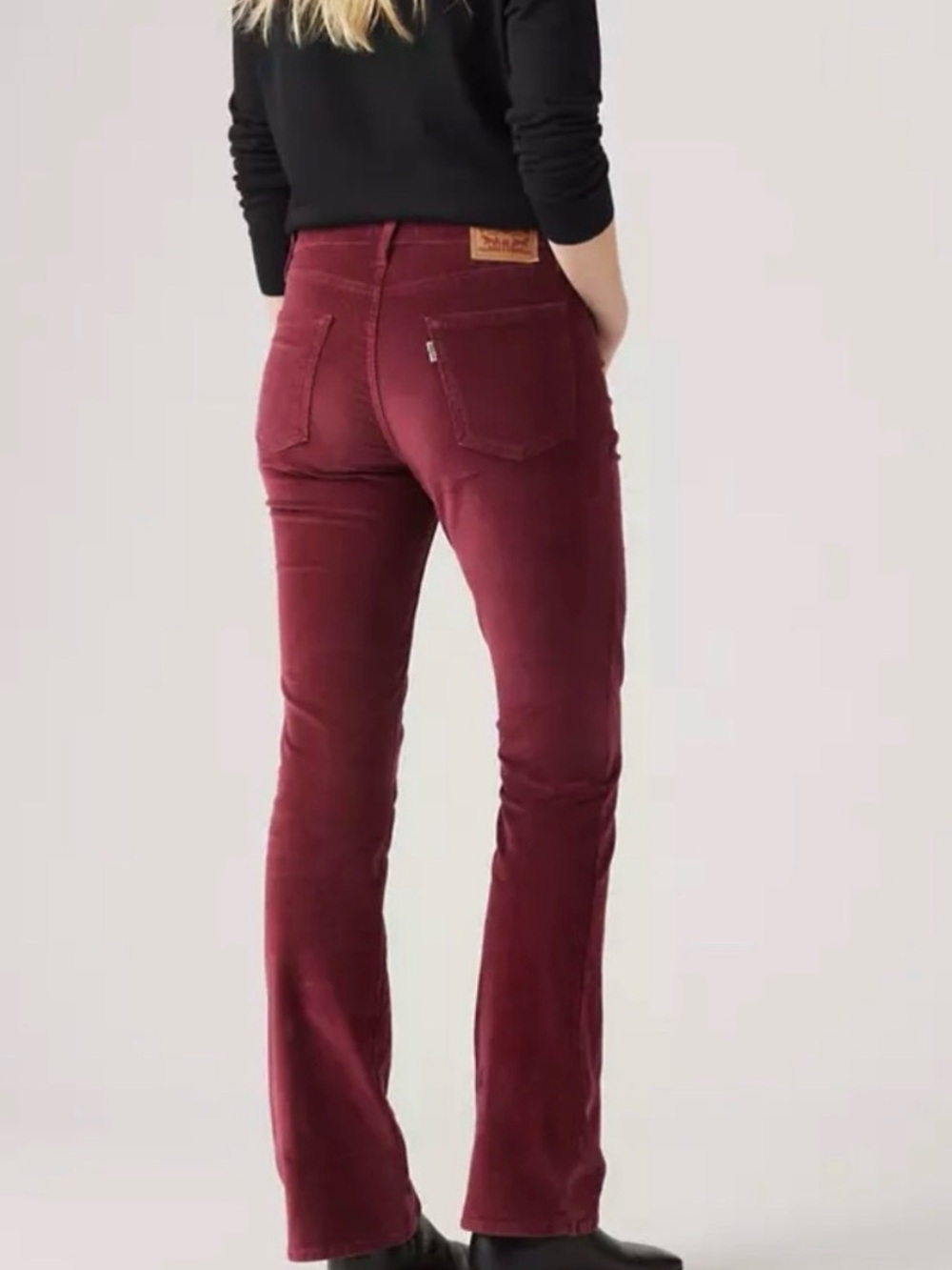 Levi's Women's Burgundy Corduroy Boot Cut Jeans - Deep Wine